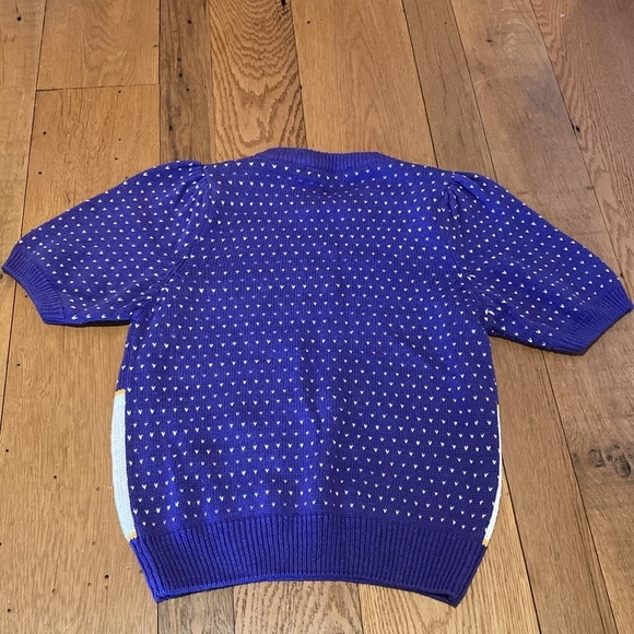 That’s Me! VTG Short Puff Sleeve Crew Neck Floral Easter Spring Sweater SMALL - Picture 7 of 9